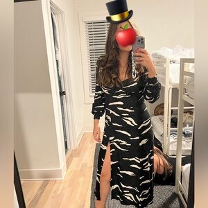 Reformation Black and White Dress